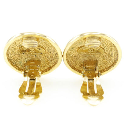 Chanel Coco Mark Matelasse Vintage Gold Plated Ladies 18.1g Earrings