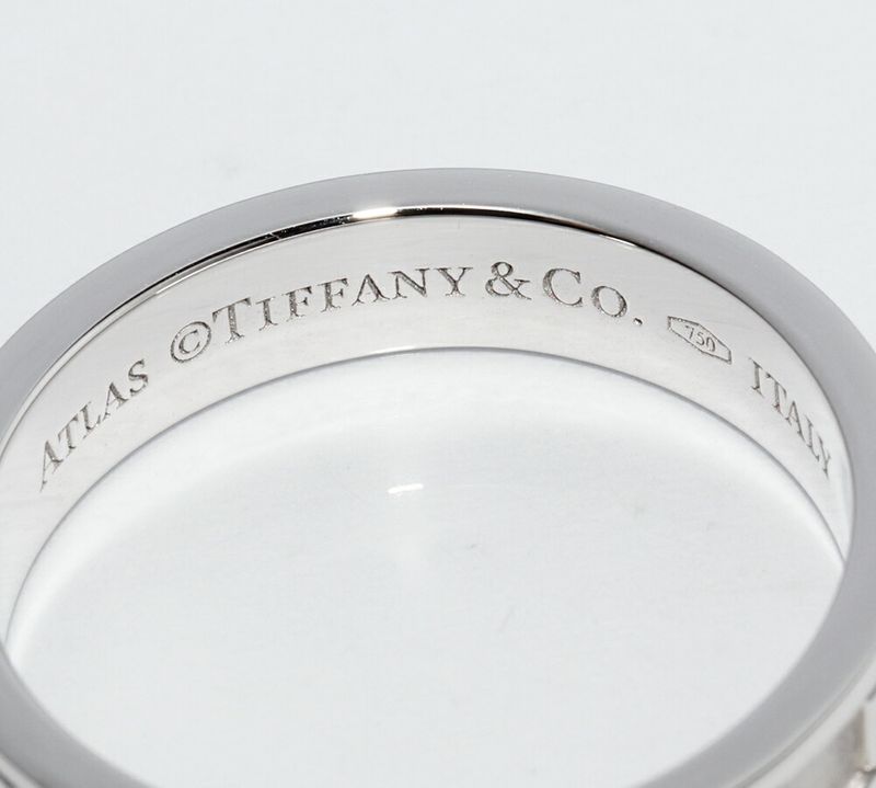 Tiffany & Co Ring 18K White Gold Diamond 3P Atlas Narrow Ring