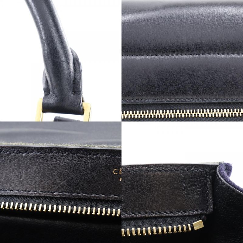 Celine Trapeze Felt And Calf Black/gray Women's Handbag