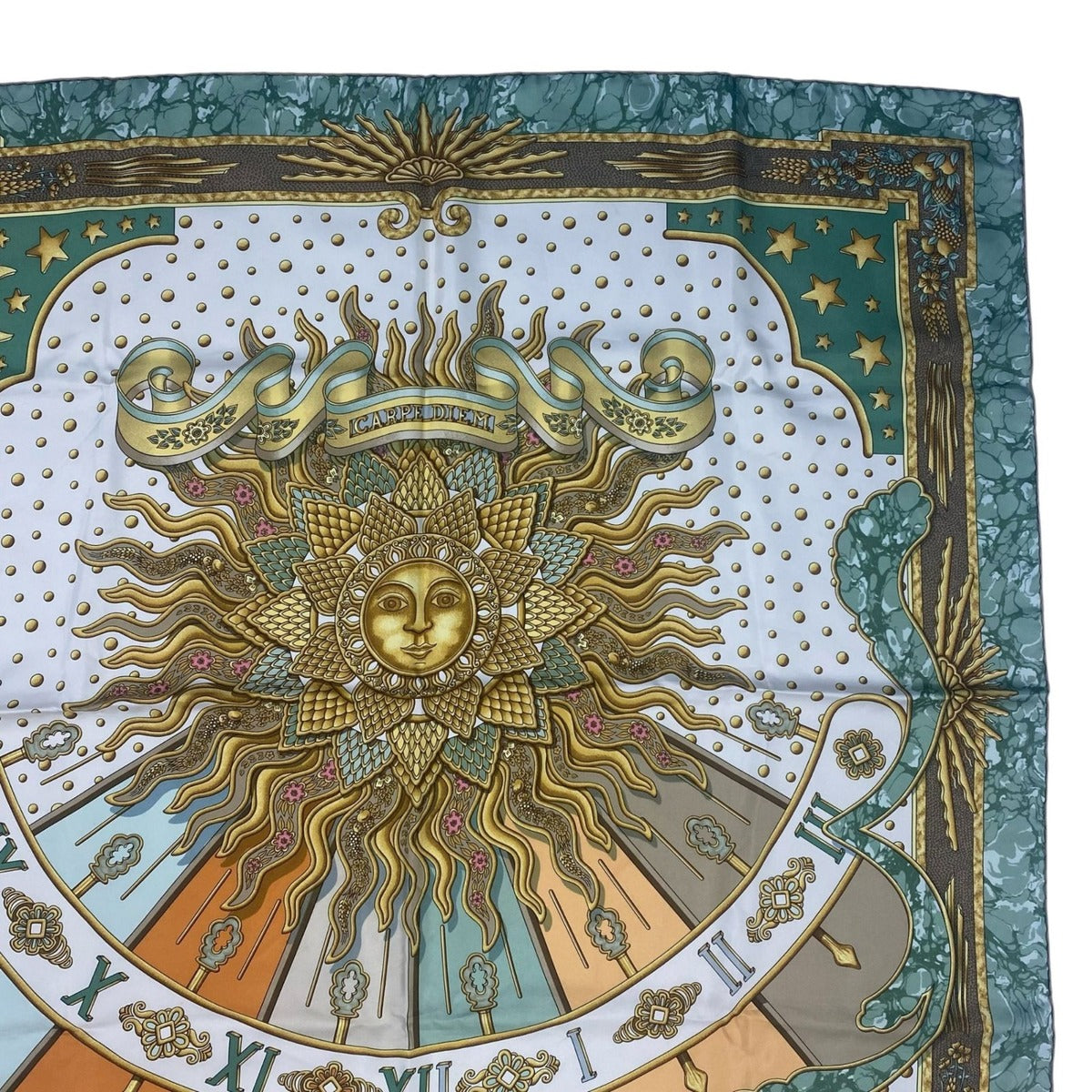Hermes Scarf Silk Carre 90 Carpe Diem Enjoy Today Multi Box — view 4