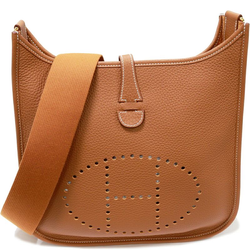 Hermes Shoulder Bag Evelyn 3PM Trois Taurillon Cles Mance Gold Hardware