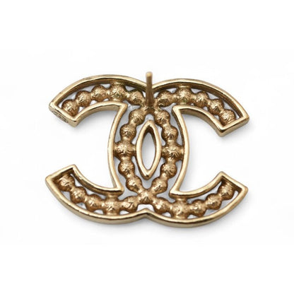 Chanel Accessories CC Logo Rhinestone Pearl Motif Gold B19 — view 3