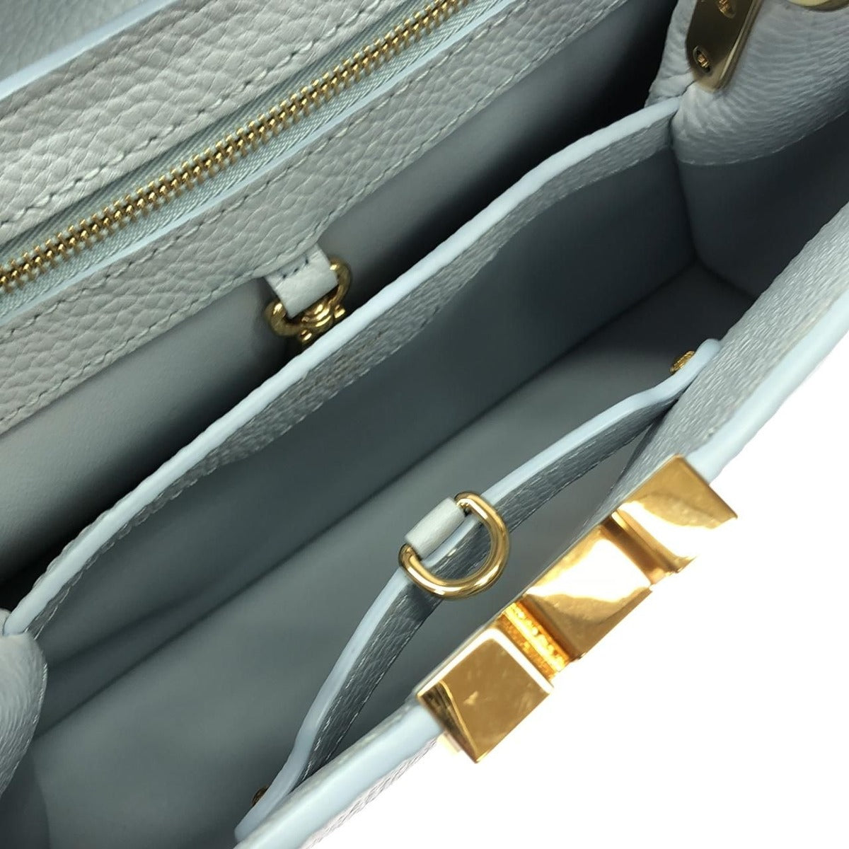 Louis Vuitton Exotic Leather Capucines BB Bag Bleu Olympe — view 6