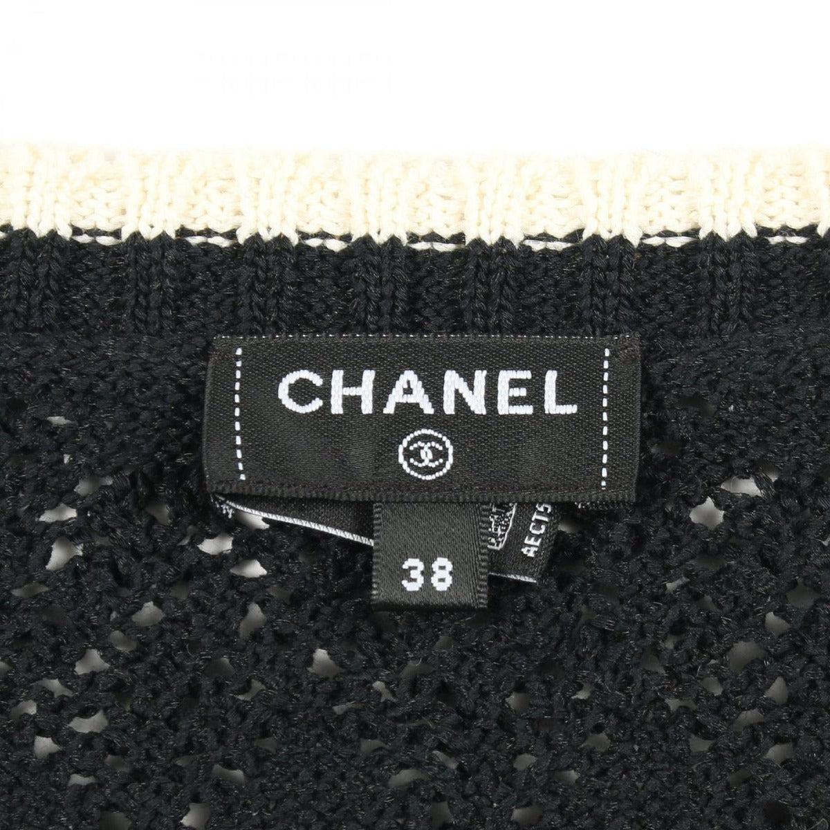 Chanel Knit CC Logo Button Cotton Cardigan — view 3