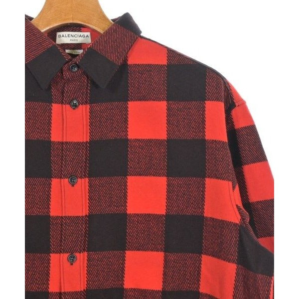 Balenciaga Casual Shirt Wool Red Black — view 4