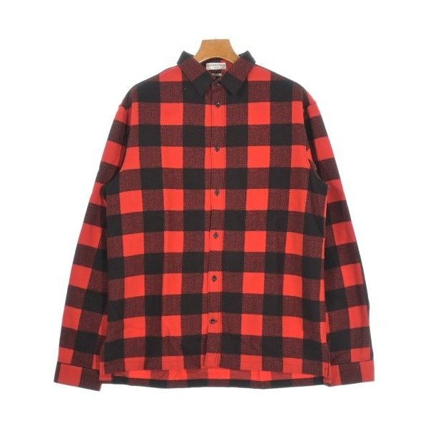 Balenciaga Casual Shirt Wool Red Black