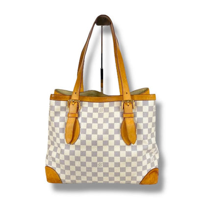 Louis Vuitton Damier Azure Leather Hampstead PM Tote Bag Shoulder Bag Shoulder