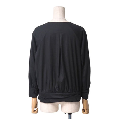 Christian DIOR Blouse Size 44 Gathered Long Sleeve Shirt Square Neck Made In