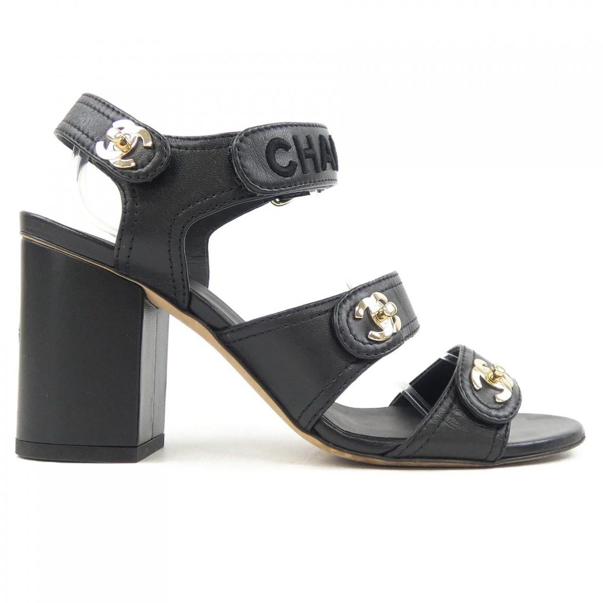 Chanel Turnlock Sandals Black