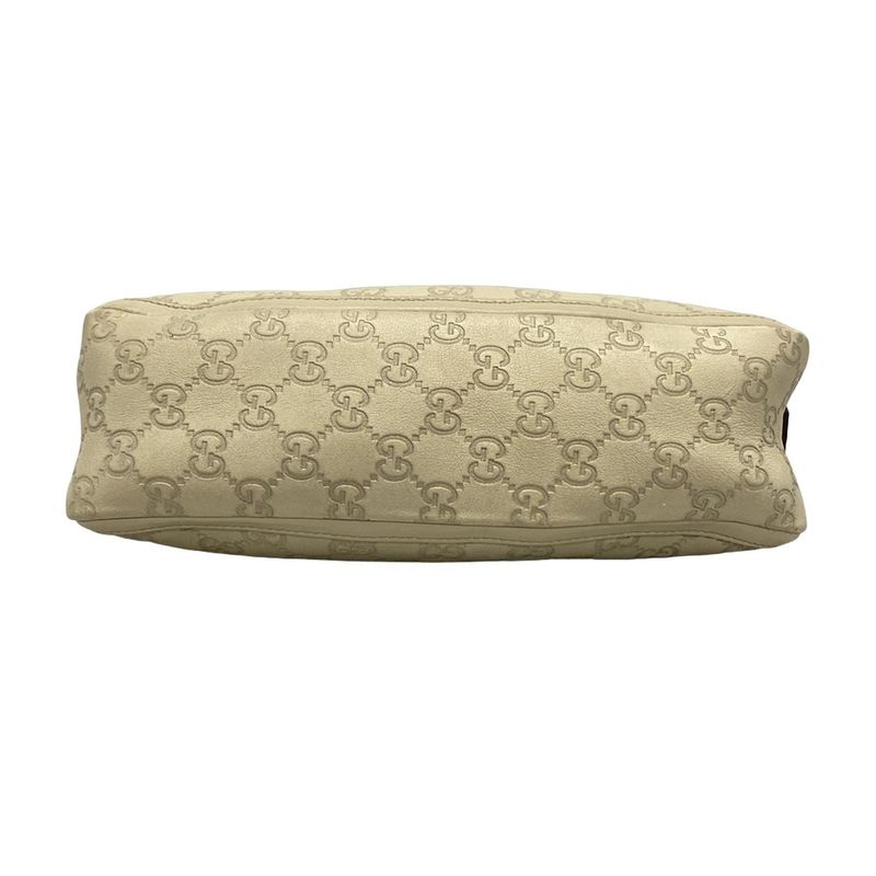 Gucci Handbag Stripe Line Abby 130939 Beige Leather