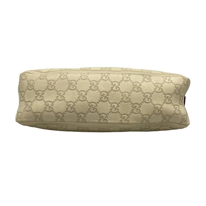 Gucci Handbag Stripe Line Abby 130939 Beige Leather