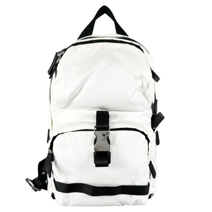 Prada Tessuto Montagn Sling Bag Nylon Saffiano Leather Black