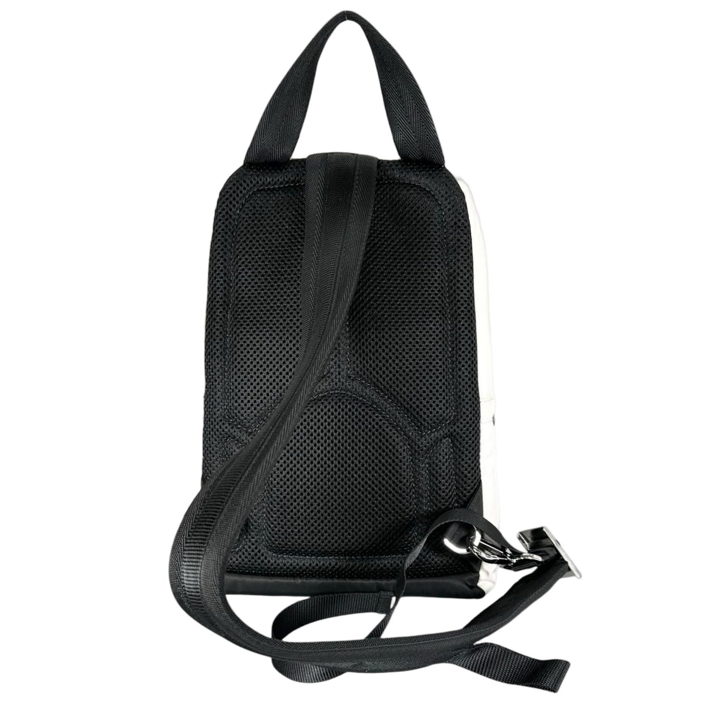 Prada Tessuto Montagn Sling Bag Nylon Saffiano Leather Black — view 2