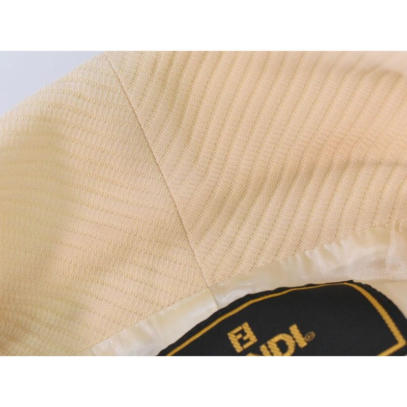 Fendi Cotton Viscose Acetate Cupro Jacket Outerwear Beige — view 7