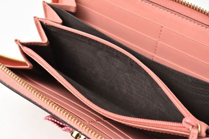 Unused Gucci Wallet Long Wallet Round Zipper GG Marmont Ribbon Pink 435819