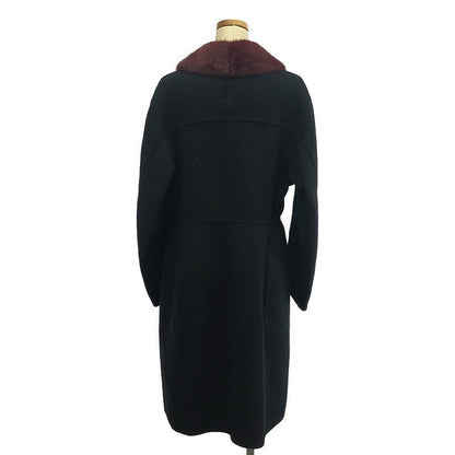 Fendi - Cashmere Real Fur Long Coat - 44 - Black - Women