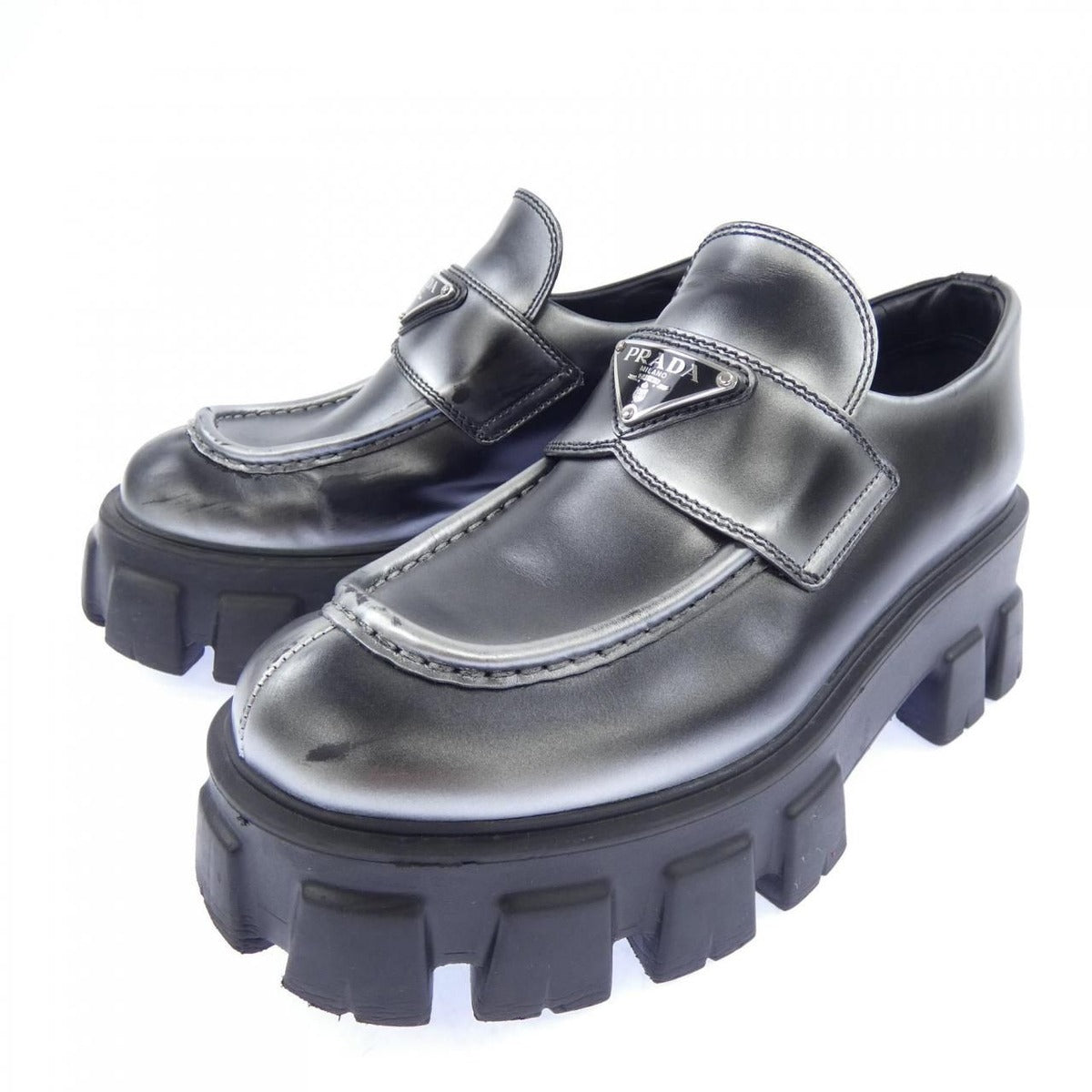 Prada Shoes Loafers Silver — view 3