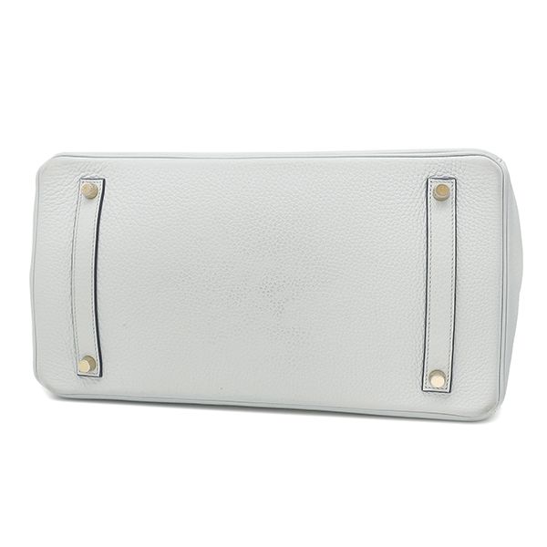 Hermes Handbag Birkin 35 Togo Blue Pale Gold Hardware Light Blue C Engraved