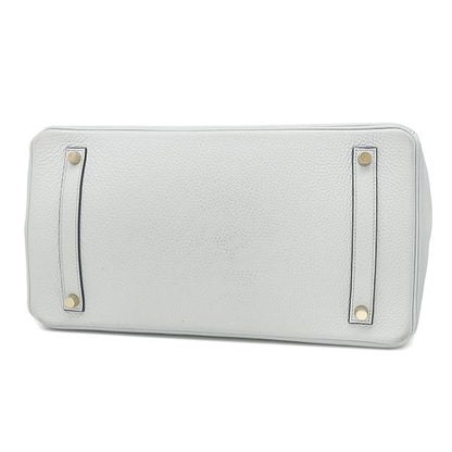 Hermes Handbag Birkin 35 Togo Blue Pale Gold Hardware Light Blue C Engraved