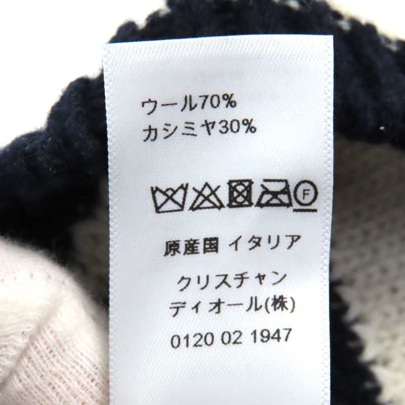 Christian DIOR 31noe714ixgh Wool Cashmere Star Logo Knit Hat Knit Cap Navy