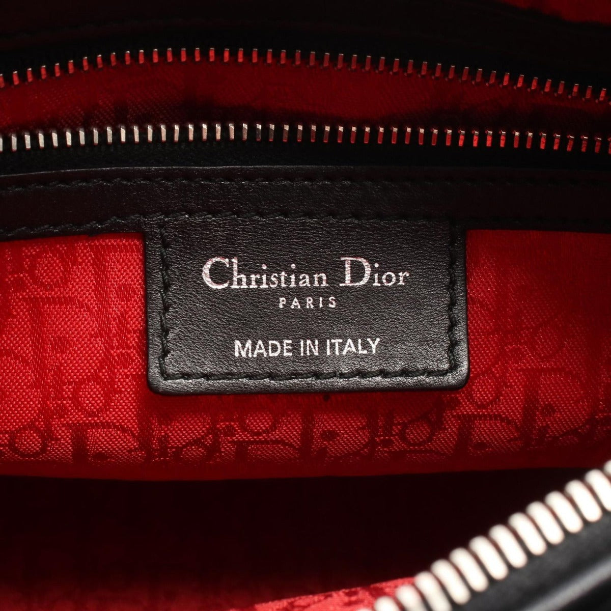 Dior Handbag Lady Cannage Black Leather 2-Way Tote — view 4