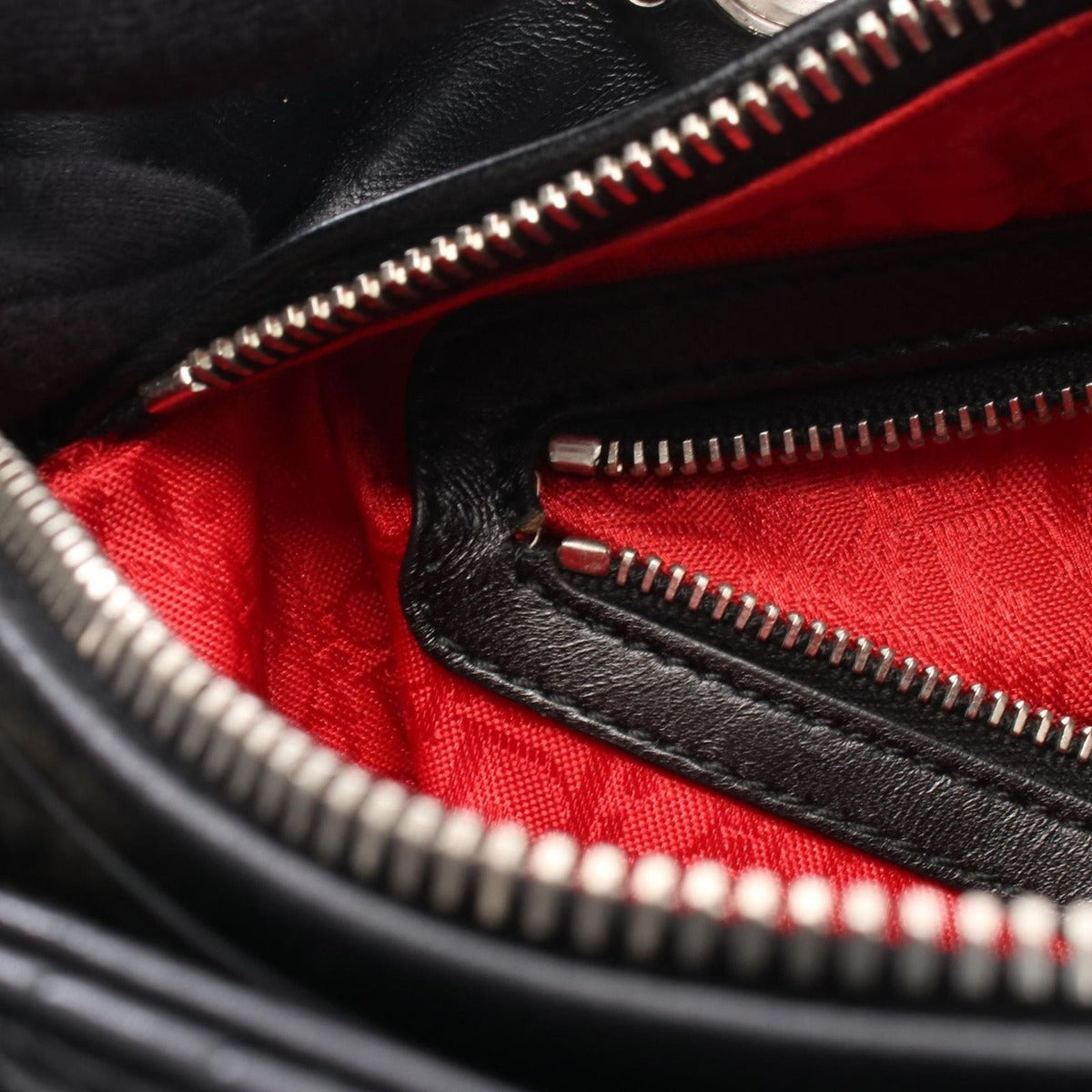 Dior Handbag Lady Cannage Black Leather 2-Way Tote — view 5