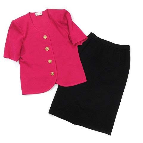 Yves Saint Laurent Skirt Suit Top And Bottom Set Knit