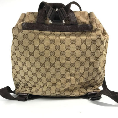 Gucci Backpack Sac GG Logo Backpack 114552 GG Canvas/leather Beige