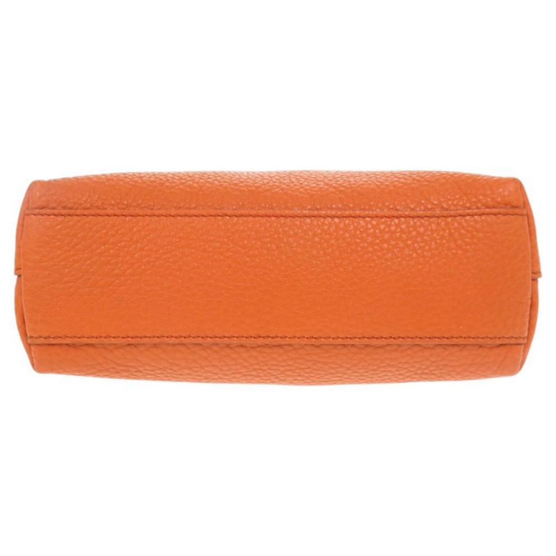 Prada Leather Orange Pouch Cosmetic Pouch 0778 Prada