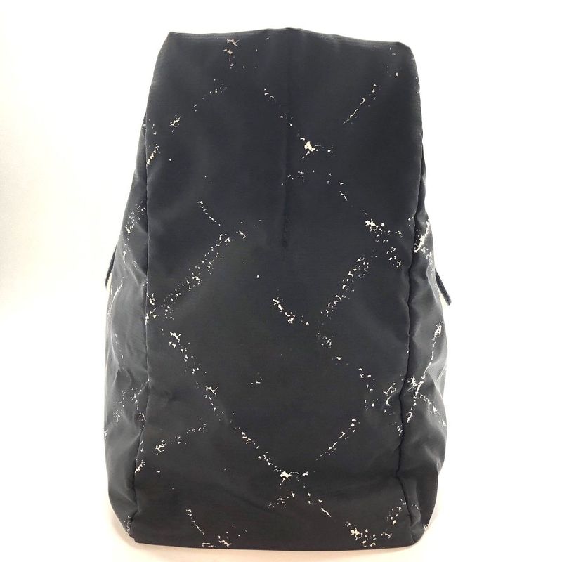 Chanel Former Travel Line Tote Bag A11833 5th Unit Nylon Black Ladies Pre-Owned