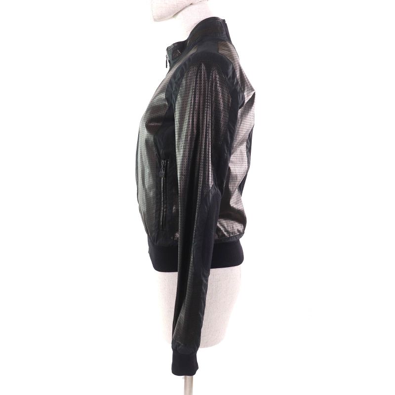 CHANEL Vintage 09P P35275 Coco Mark Hardware Back Logo Lamb Leather Zip Up