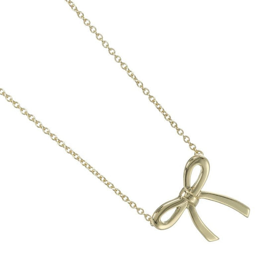 Tiffany & Co Ribbon 18K Yellow Gold 2.75 g Necklace