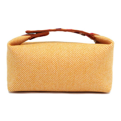 Hermes Brid A Black PM Au-carre Handbag Pouch Faube Orange Ladies Unused