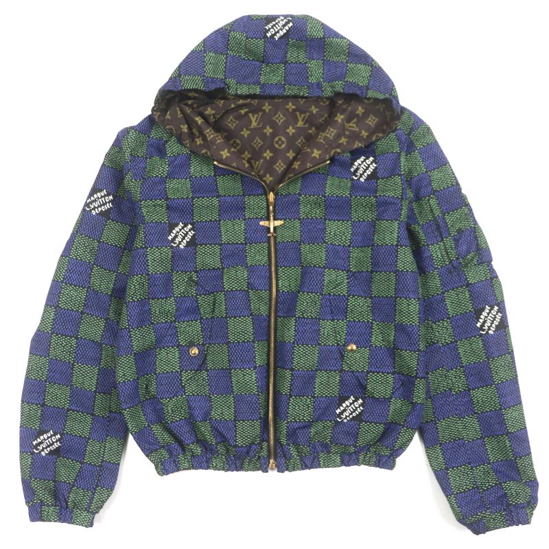  Louis Vuitton 2025 1ahbiu Monogram Damier Reversible Double Zip-up Windbreaker