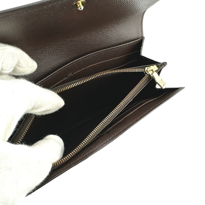 Louis Vuitton N63209 Damier Round Zipper Portefeuille Sarah Long Wallet Louis