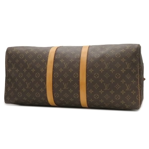 Louis Vuitton Boston Bag Keepall 55 Monogram Canvas Monogram Gold Hardware