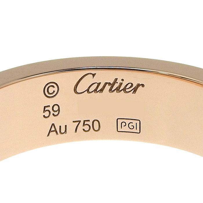 Cartier Love Ring 3P Diamond Classic Model 18K Pink Gold 750 Pink Gold Diamond