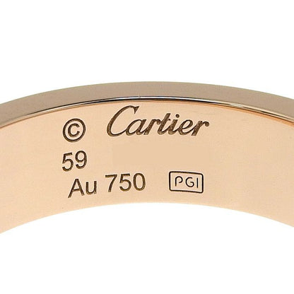 Cartier Love Ring 3P Diamond Classic Model 18K Pink Gold 750 Pink Gold Diamond
