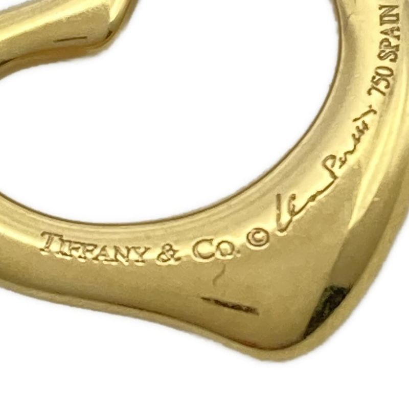 Tiffany & Co Pendant Top Open Heart 18K Yellow Gold