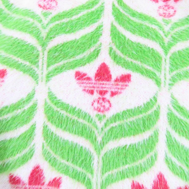 Gucci×adidas 717694 Oversized Trefoil Belted Coat Cardigan Green S Made In