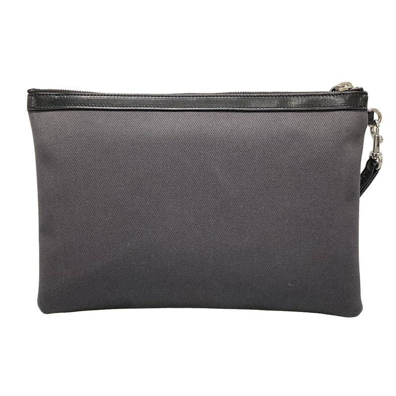 Saint Laurent Paris Clutch Bag Pouch Rive Gauche 581369 Dark Gray And Black