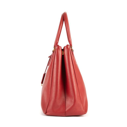 Prada Galleria Tote Red Saffiano Leather A