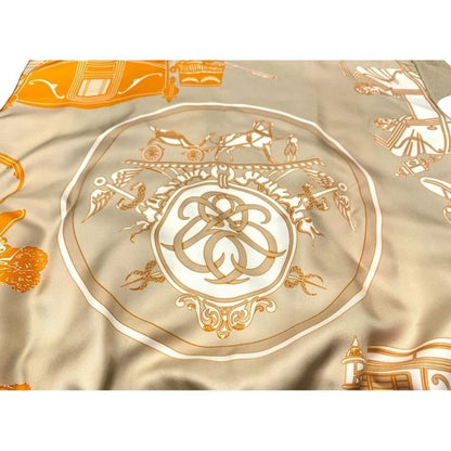 Hermes Twill Raine Long Sleeve Knit Exlibris Beige Size 36 Cashmere with Box