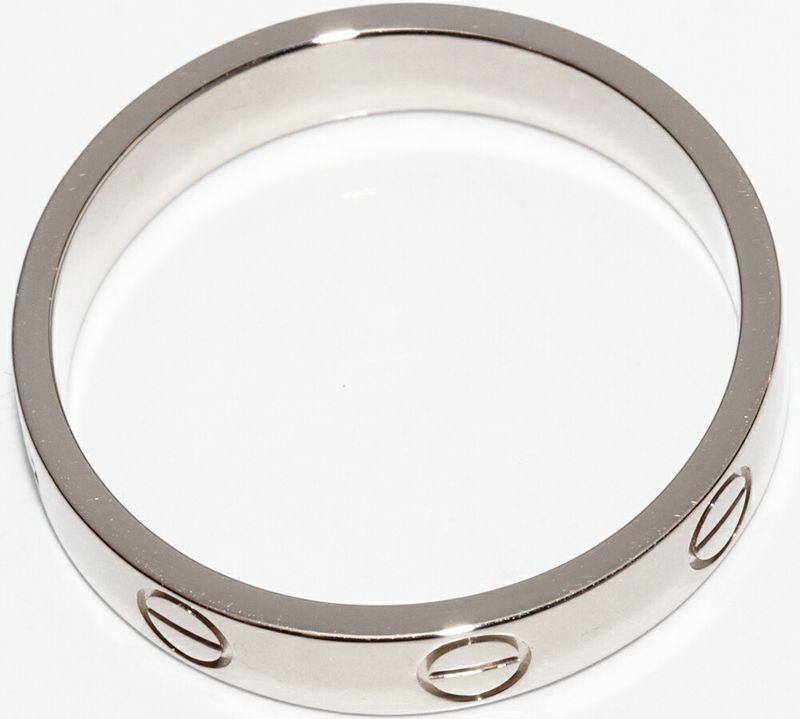 Cartier Ring 18K White Gold Love Ring Small Model Mini Love Ring Love Wedding