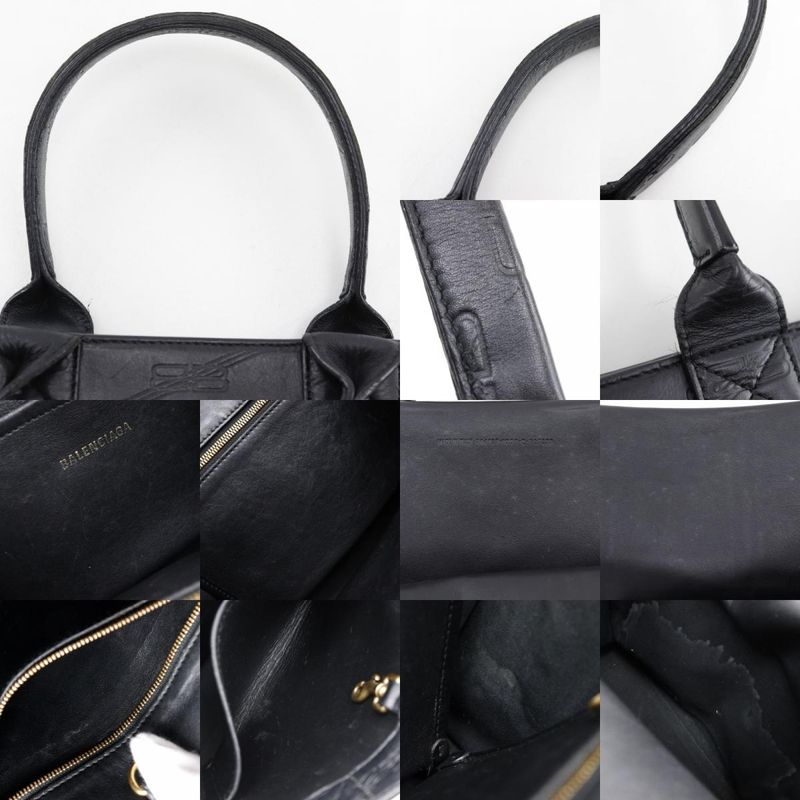 Balenciaga Hardware Bbmonogram 714187 Leather Black Unisex Handbag