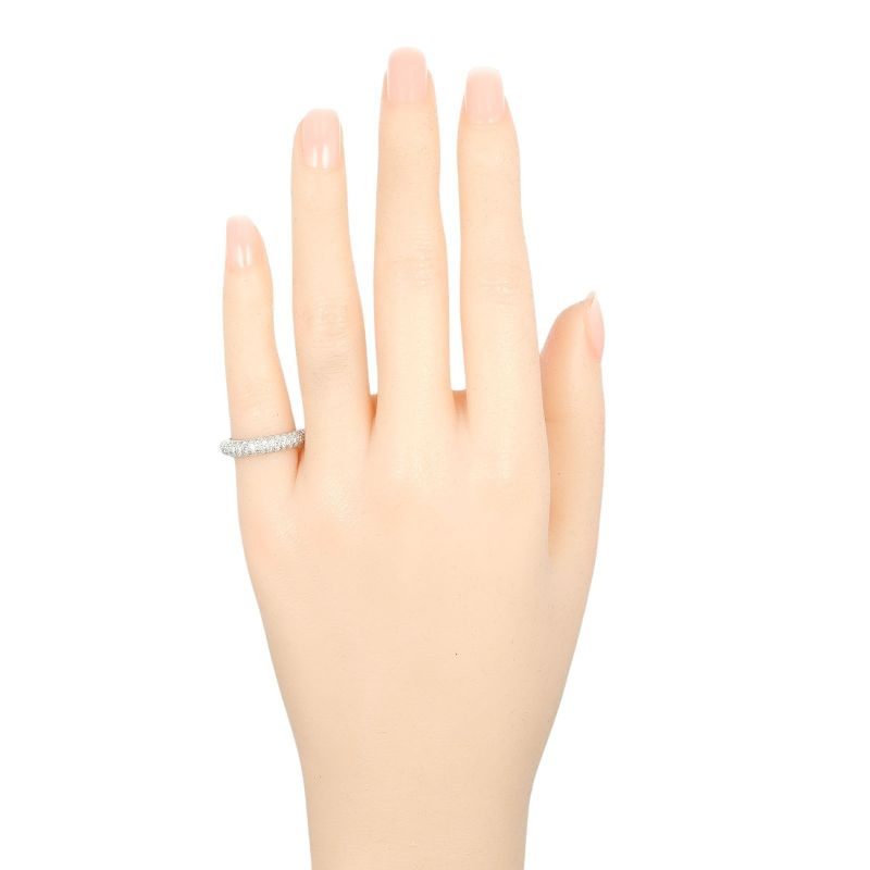 Cartier Mimister Pt950platinum And Full Pavé Diamonds Size 7 Ladies' 3.75g Ring