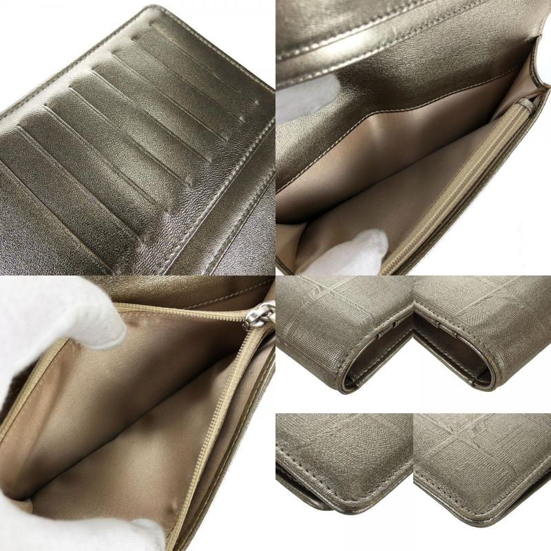 Chanel Long Wallet New Travel Line Leather Gold - Fold 11 Ladies Women Chanel