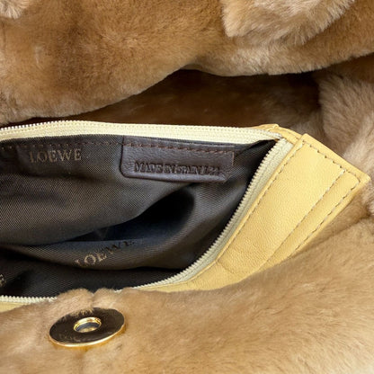 Loewe Anagram Handbag Beige Mouton Suede Vintage — view 16