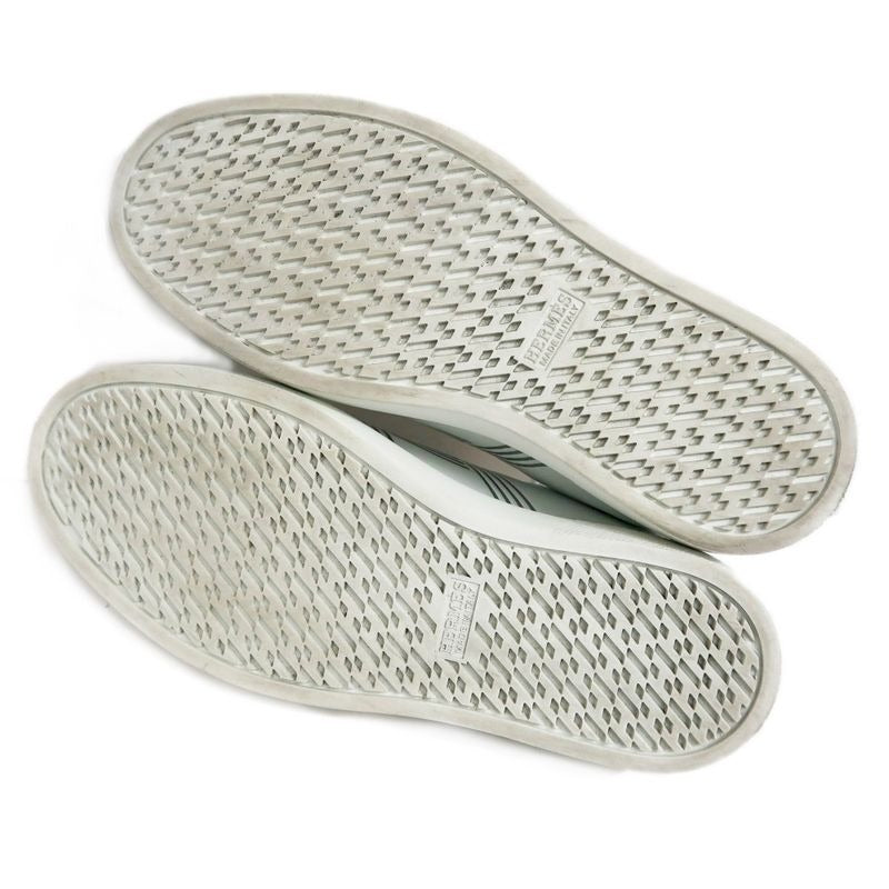 Hermes Avantage Sneakers Size 37 1 2 Leather White Lady Shoes — view 8