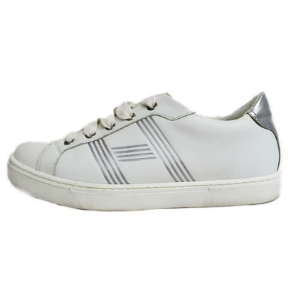 Hermes Avantage Sneakers Size 37 1 2 Leather White Lady Shoes